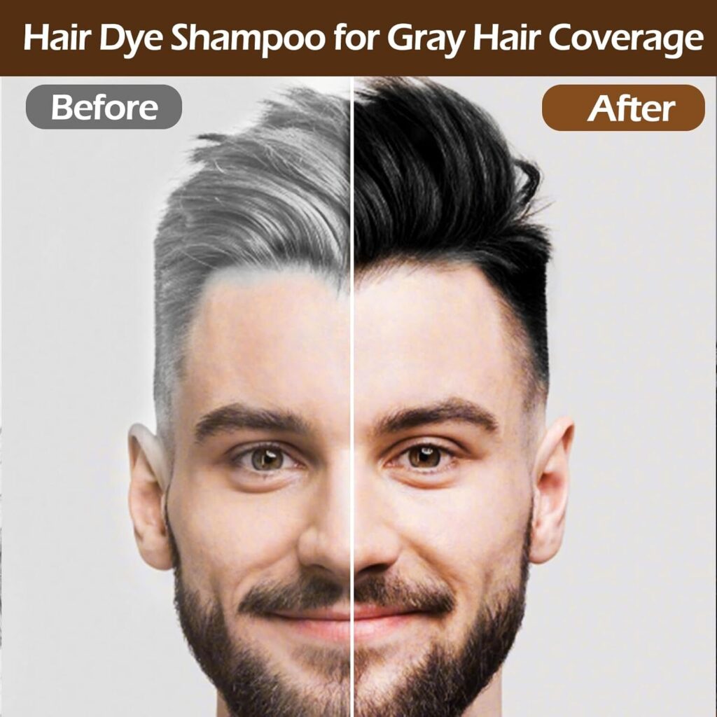 Belle Vita Trends “Natiijooyinka isticmaalka Hair Dye Shampoo 3-in-1 ee timaha caddaanka iyo dhacaya”